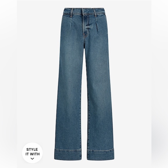 NWT Express Wide Leg High Waist Jeans sz 4 short - Picture 3 of 14